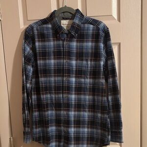 Weatherproof Men's Navy and White Plaid Shirt